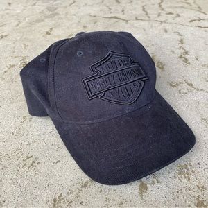 Modern Harley Davidson Motorcycles Black embroidered Strapback hat